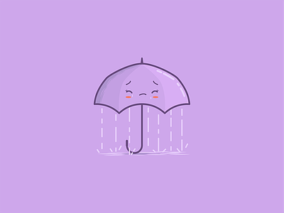Ms. Umbrella character cute illustration playful vector