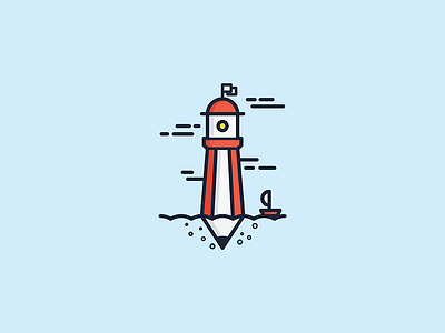 Lighthouse Pencil creative illustration lighthouse pencil vector