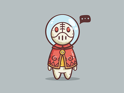 Astro Mage astronaut character fantasy illustration illustrator mage support vector