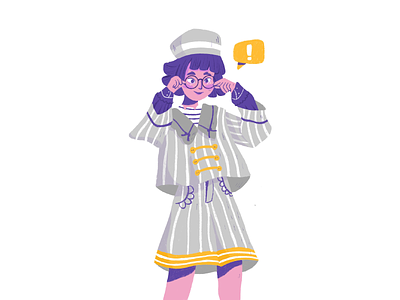 A GIrl casual character eyeglasses girl girl illustration illustration illustrator outfit playful procreate