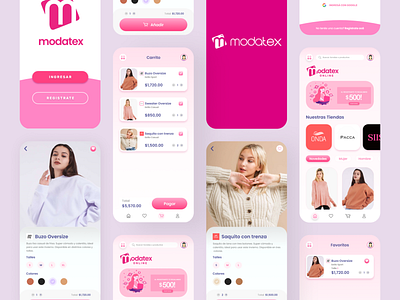 Modatex - Fashion Mobile App app design ui ux
