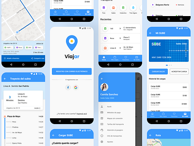 Viajar app - UX/UI Public transport