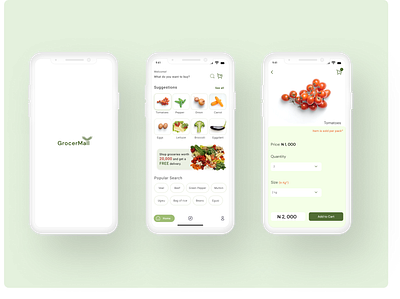 GrocerMall app design ui ux