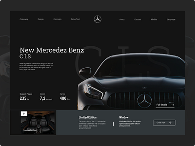 Mercedez Benz Web UI app branding design illustration logo typography ui ux vector web