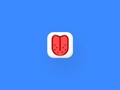 Tongue icon for Foody App food foody icon logo tongue