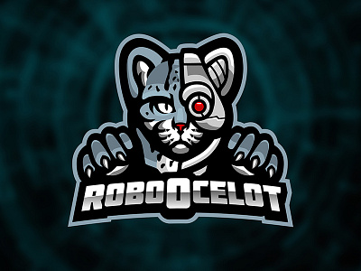 Cyborg Ocelot logo cyborg esports gaming mascot ocelot sports
