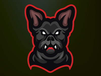 CUBEYY Gaming - Black french bulldog bulldog dog esports gaming mascot sports twitch