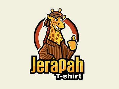 Giraffe T-shirt cartoon logo cartoon giraffe logo mascot