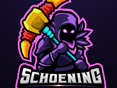 Raven skin mascot for Schoening esports fortnite gaming gaminglogo sports