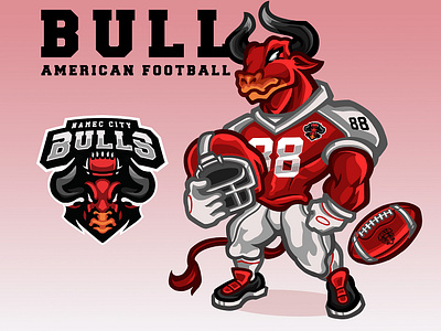 Bull American Football - sports mascot