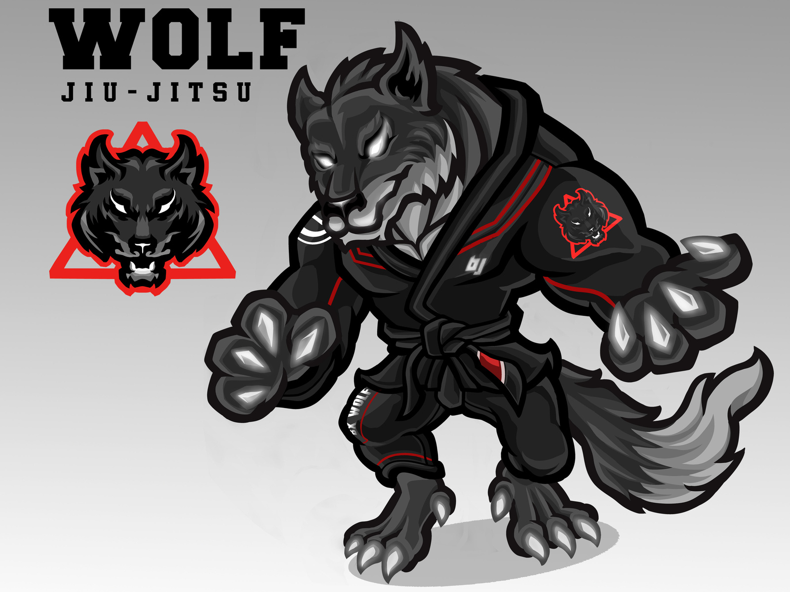 Wolf Jiujutsu - Sport mascot design by Muhammad Wildan on Dribbble