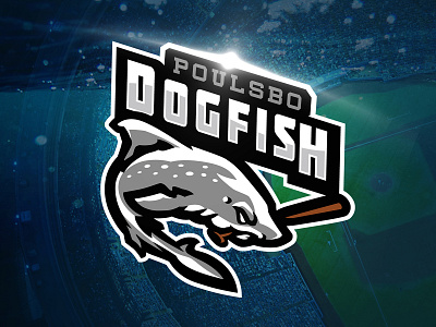 Poulsbo Dogfish - Baseball baseball character design dogfish game illustration mascot shark sports sportslogo team vector
