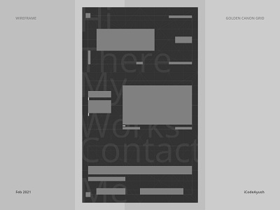 iCodeAyush (Portfolio Website) Layout Golden Cannon Grid