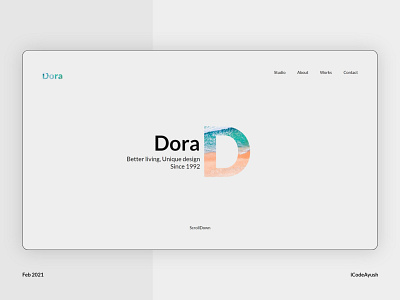 Dora (Golden Ratio Grid) (Architecture Website Concept)