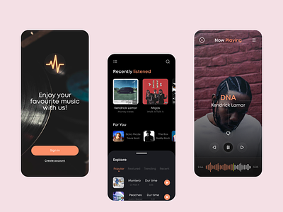 Music streaming app