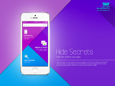 Hide Secrets Mobile App Ui / Ux Design androind ui design ios ui design ui design ux design