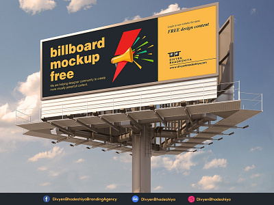 Free PSD - Billboard Mockup billboard free mockup free mockup psd hoarding signage