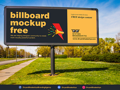 PSD Free- Billboard Mockup Download billboard free mockup free mockup psd hoarding signage
