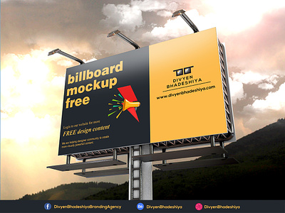 PSD Free Billboard Mockup 4