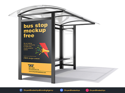 PSD Free Bus Stop 2 Mockup billboard free mockup free mockup psd