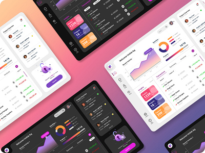 Dashboard System Interface for a Design Studio II dark mode dash design light mode minimal ui user interface web design