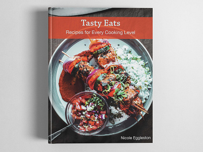 Tasty Eats Cookbook Cover graphic design typography