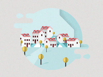 It Takes A Village city home house illustration small town village world