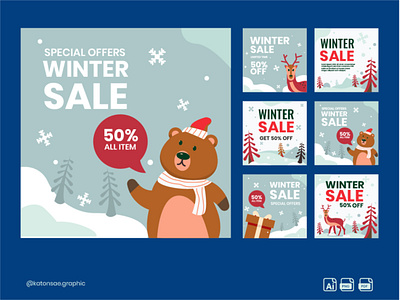 WINTER SALE INSTAGRAM POST TEMPLATE