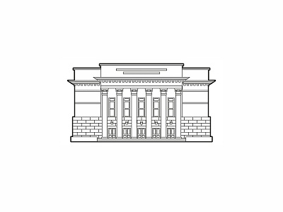 Smolensk State Drama Theater. A.S. Griboedova first shot illustration vector