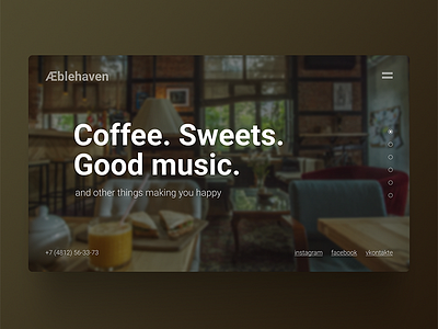 Cafe landing design figma landing site ui uidesign ux uxdesign uxui uxuidesign web webdesign