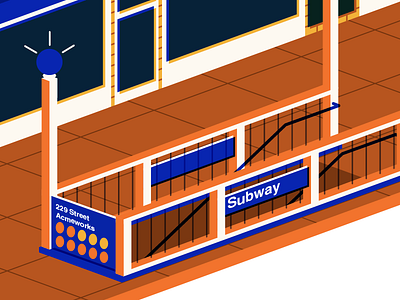 Sub of the day editorial illustration overlays print subway toronto vibrant