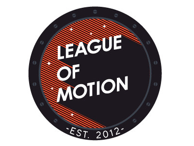 League of Motion Logo exploration 2012 banner dynamic exporation first shot logo motion motion graphics movement patch space