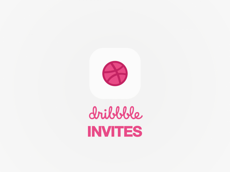 2 Dribbble Invites! animation dribbble dribbbleinvite invitation invite vector