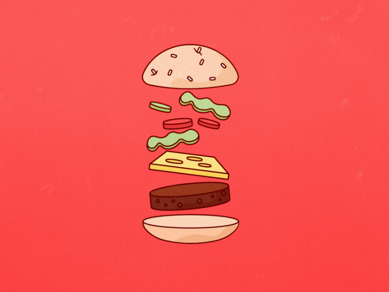 Hamburger adobe after effects after effects animation illustration illustrator