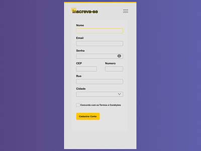 Mobile FORM beginner design form mobile ui ux yellow