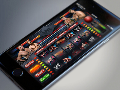 WWE Slot Game Concept app game slot ui ux wwe