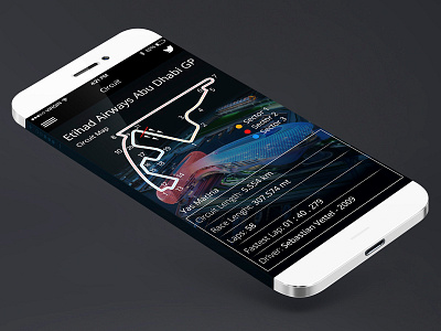 F1 App - Grand Prix View clean design f1 flat design mobile ui ux weather