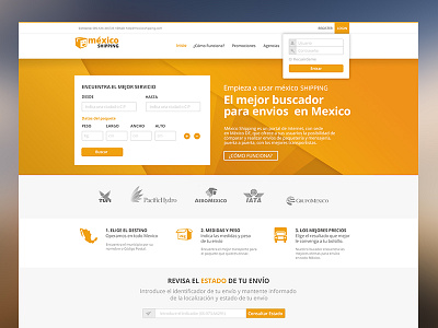 Mexico Shipping mock up ui ux web design