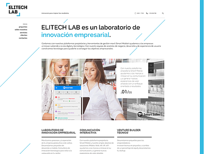 ElitechLab - Reskin clean design layout responsive design ui ux web design