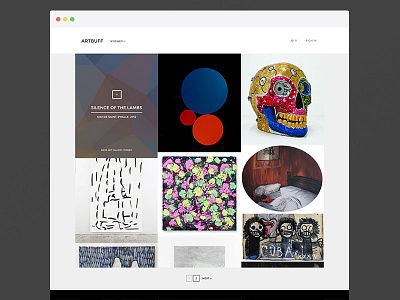 Artbuff app art desktop e commerce flatdesign minimal responsive ui ux