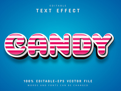 Candy 3d editable text effect