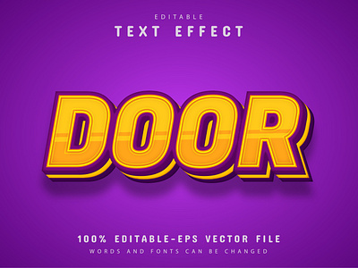 Door text effect editable