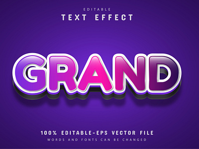 Grand text effect editable