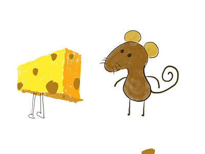 Mice and Cheese animation cartoon character doodles illustration procreate