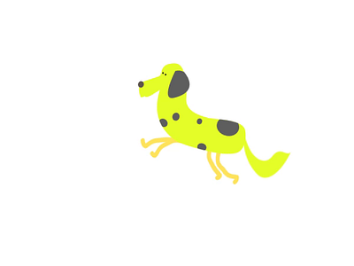 Dog named spot animation cartoon character illustration motion graphics vector character