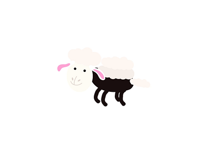 Baa baa black sheep animation cartoon character illustration motion graphics