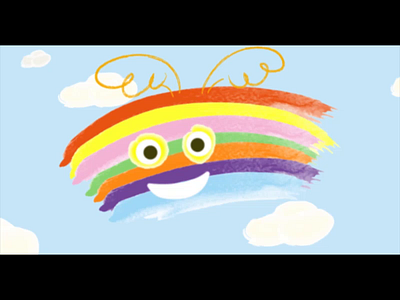 Rainbow after effects animation cartoon character illustration motion graphics