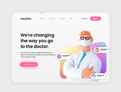 Heallife - Medical Web design icon illustration ui ux