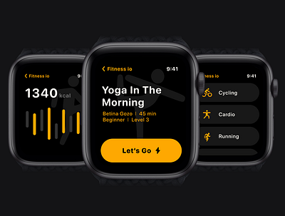 Fitness io - Workout Apps app apple watch design fitness fitness app graphic design smart watch ui ux workout workout app