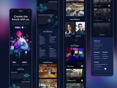 Dream Ventures - Landing Page design graphic design illustration landing landing page landingpage ui ux